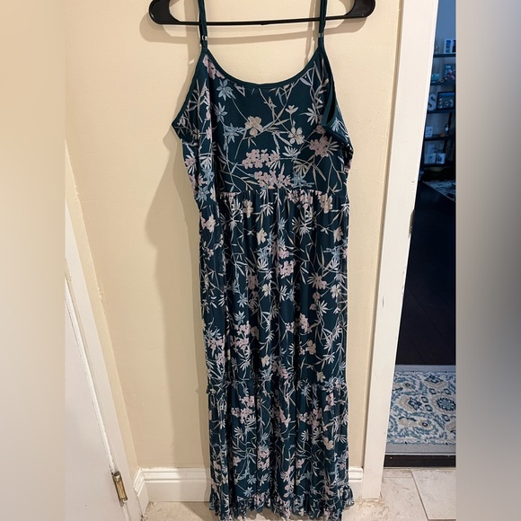TARGET Floral Ruffle Mesh Tank Maxi Dress-XXL - Picture 3 of 8